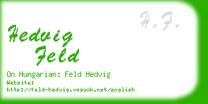hedvig feld business card